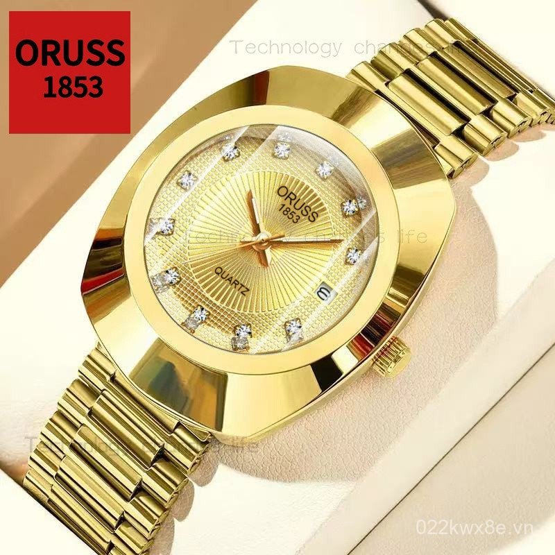 ORUSS Thương Hiệu Chính Hãng Nam / Nữ Lịch Thép Không Gỉ Sang Trọng Dạ Quang Chống Thấm Nước Thời Tr