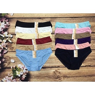 Combo 5 quần lót nữ Mara 616 – Cotton lụa trơn co giãn 4 chiều, thoáng mát, ôm vừa