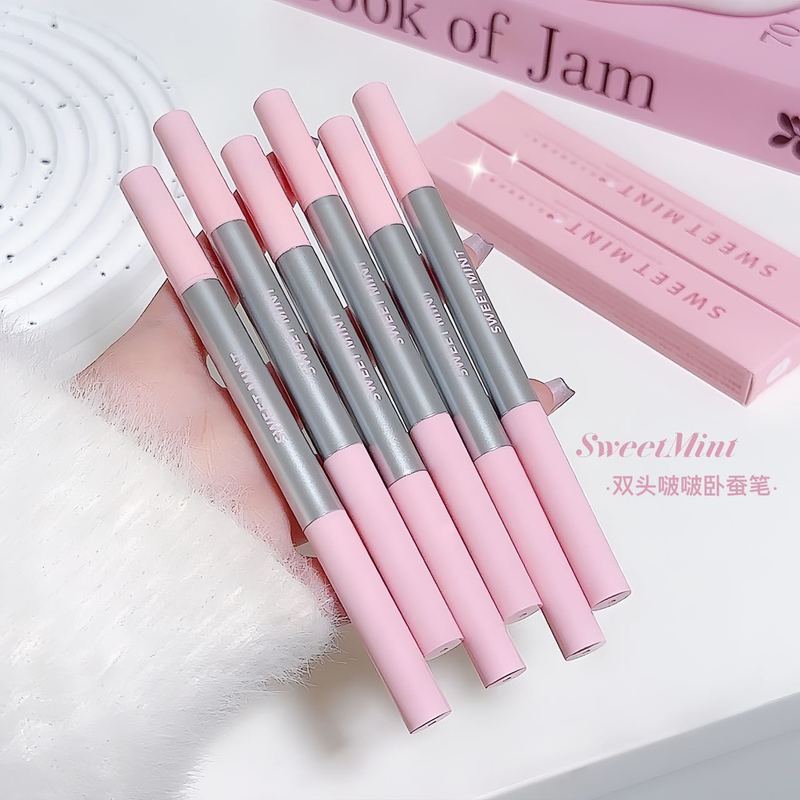 Sweetmint Double-Headed Bobo Lying Silkworm Pen Naturally Brightens Mom 's Lying Silkworm Shadow Und