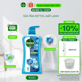 Sữa tắm Dettol Cool kháng khuẩn, mát lạnh tức thì - chai 950g