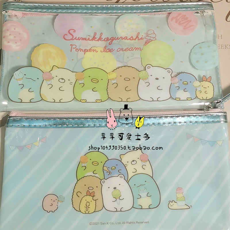 58 Yuan Miễn Phí Vận Chuyển Nhật Bản D Sumikkogurashi Kem PVC Trong Mờ Túi Bảo Quản Túi Đựng Mỹ Phẩm