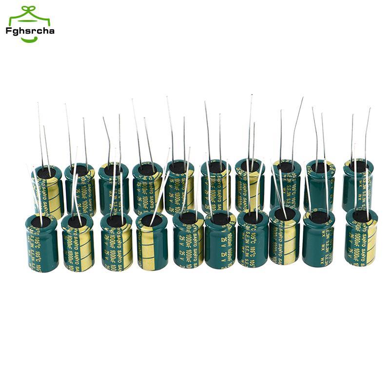 20 Chiếc 25V1000UF 10MMX16MM Tụ Điện Điện Phân Mới