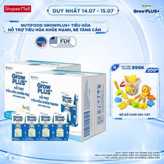 Combo 2 Thùng 24 hộp Sữa bột pha sẵn Nutifood Sweden GrowPLUS+ Tiêu Hóa (Xanh Nhạt) 1+ - Tiêu hóa khỏe, tăng cân 110ml