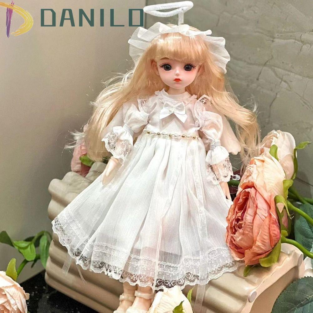 DANILO Princess Dress Up BJD Dolls, 1 / 6 SD Tóc Dài 30cm Bjd Doll kèm quần áo, Bóng Khớp Mắt Hấp Dẫ