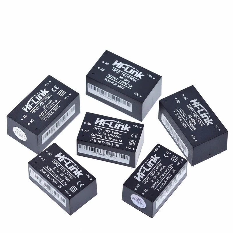 1 CÁI AC-DC Mô-đun cấp nguồn cách ly 220v đến 3.3V 5V 12V 24V HLK-PM01 HLK-PM03 HLK-PM12/PM24 chip c