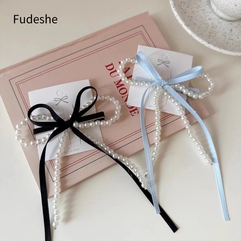 FUIDESHE Cổ Tích Barrettes, Kẹp Đầu Sau Nơ Thiết Kế Ruy Băng Barrettes, Barrettes Nữ Phong Cách Nữ T