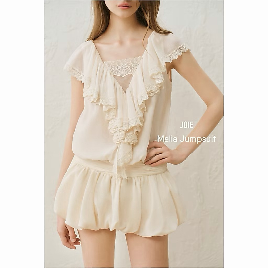 [PASS] Thanh lý Joie Des Rose 🎀 Malia Jumpsuit Kem | USED