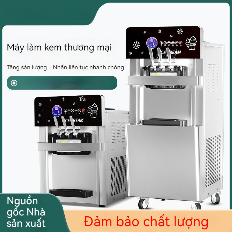 Commercial small automatic vertical ice cream machine- -- -kem cone máy