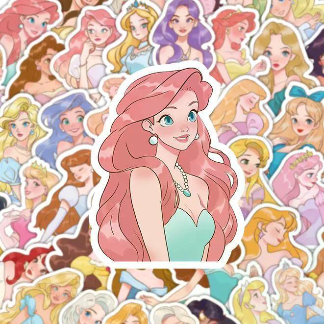 2026 Sản Phẩm Mới 106 Tờ Phiên Bản Q Công Chúa Disney Hoạt Hình Dễ Thương Miếng Dán Phong Cách Cô Gá