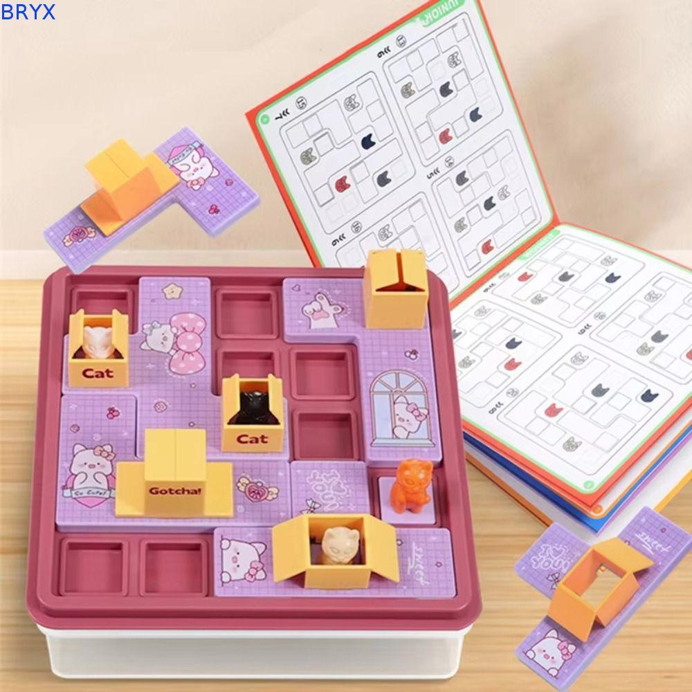 BRYX Hidden Cat Clearance Board, Hidden Maze Puzzles Hide Seek Board Game, Montessori Logic Game Hoạ