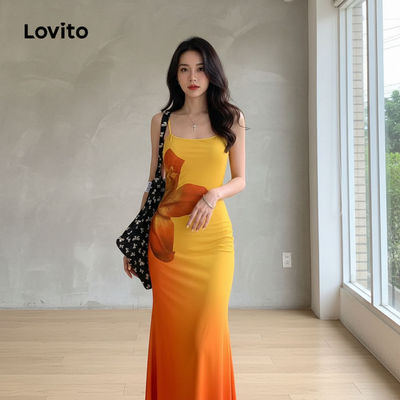 Lovito Kỳ nghỉ Đầm hoa Ditsy phong cách cho nữ LNA73248