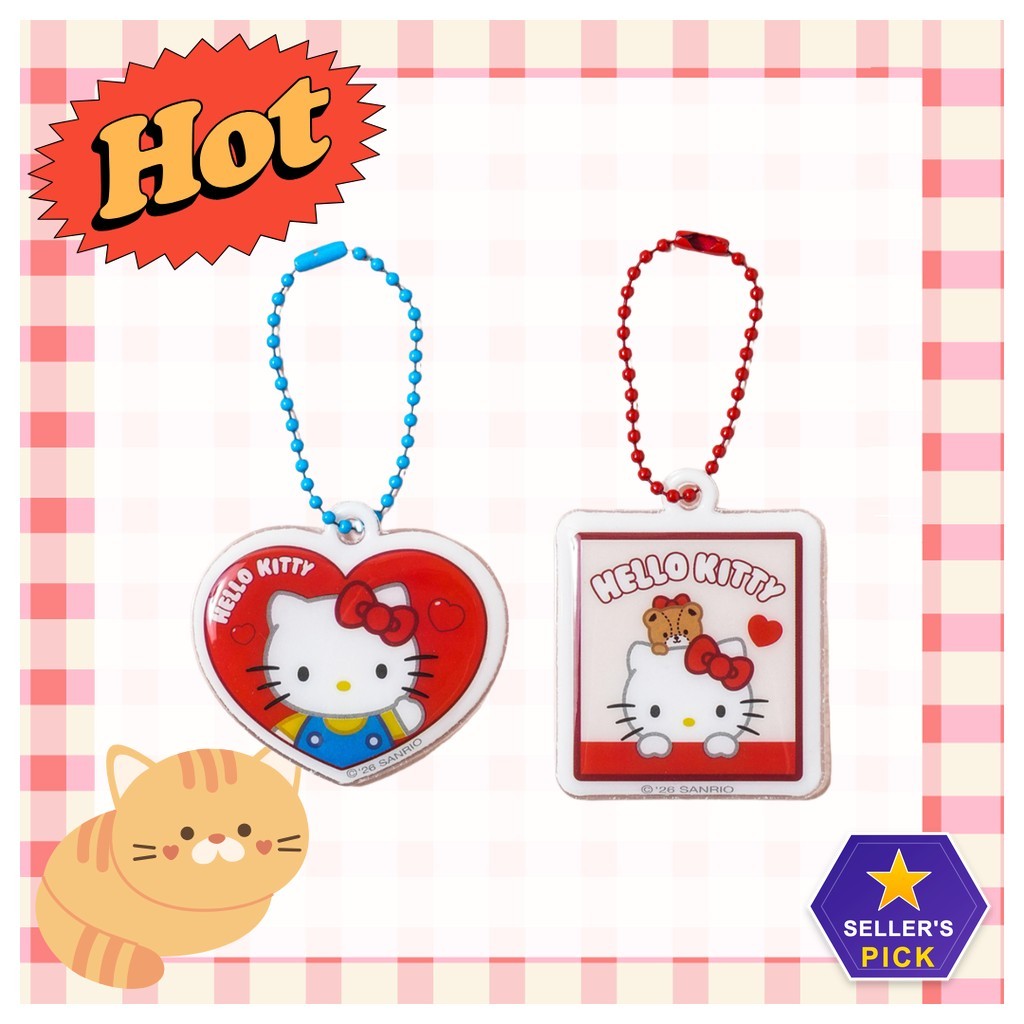 [daiso] Móc khóa mềm Hello Kitty, 2 chiếc/ Móc khóa Hàn Quốc/ Hello Kitty dễ thương/ Chính hãng của 