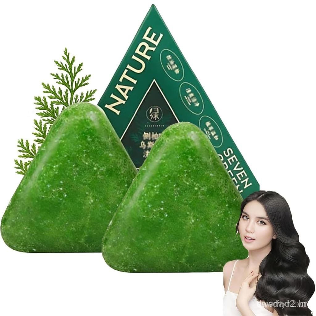 Barra de Dầu Gội Tam Giác, Barra de Dầu Gội de Erva Usman, Sabonete Nutritivo Seven Green C