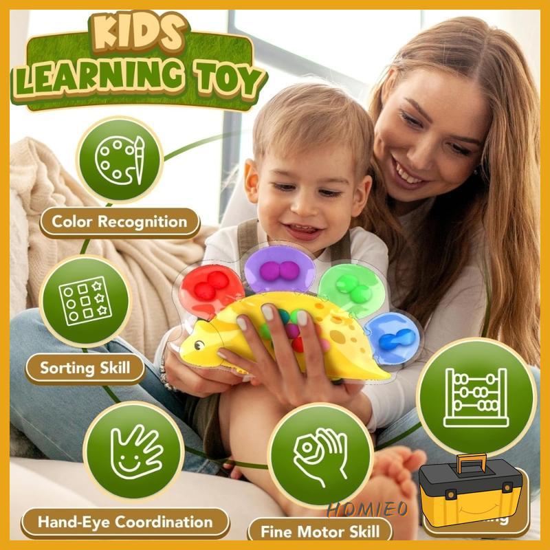HOMIE Kids Rainbow Dinosaur Bóp giác quan Đồ chơi Nhận thức màu sắc Quản lý cảm xúc