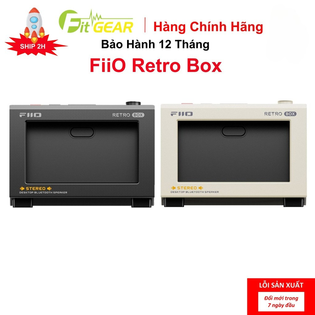 Loa Bluetooth Để Bàn FiiO Retro Box Kiêm Dock cho FiiO JM21/FiiO M21/FiiO M33 R2R Chính Hãng - Bảo H