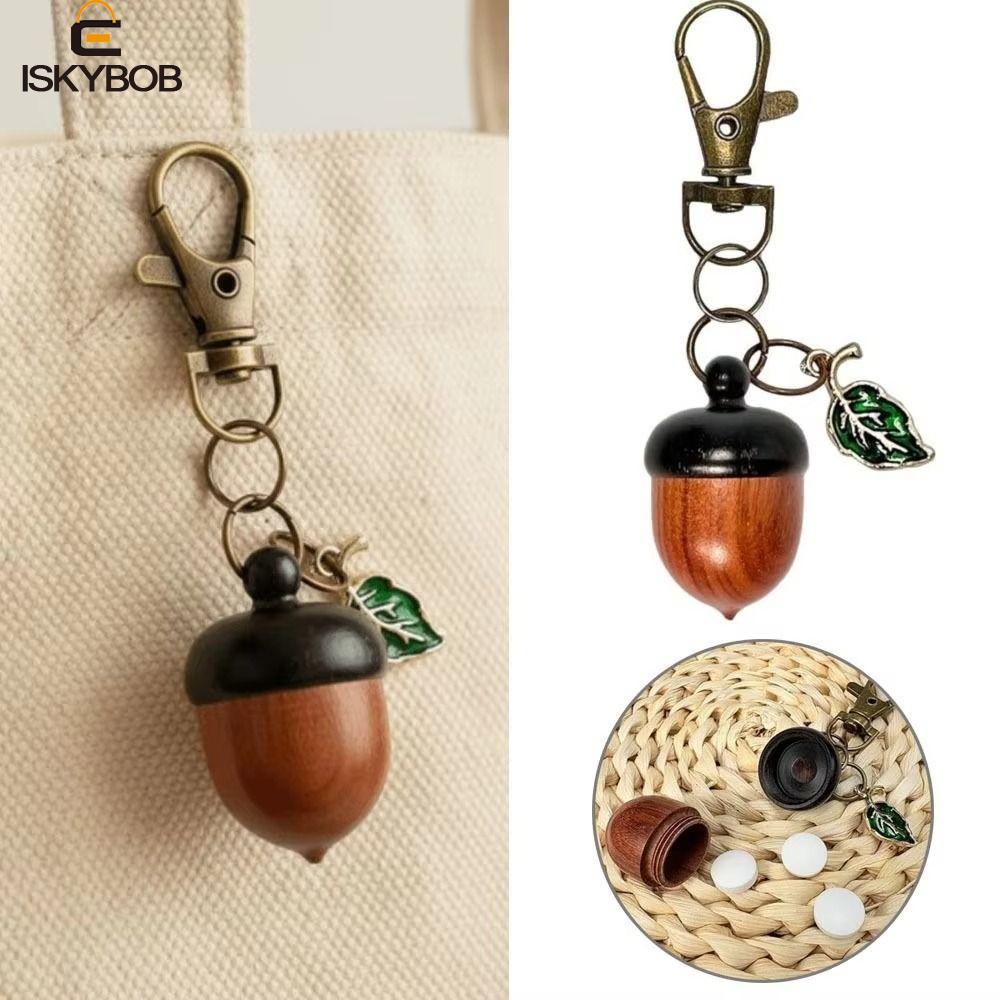 FUZOU Acorn Móc Khóa, Xoắn Mở Nhẹ Acorn Twist Mở Móc Khóa, Mô Phỏng Di Động Acorn Khóa Hình Chữ O Tr
