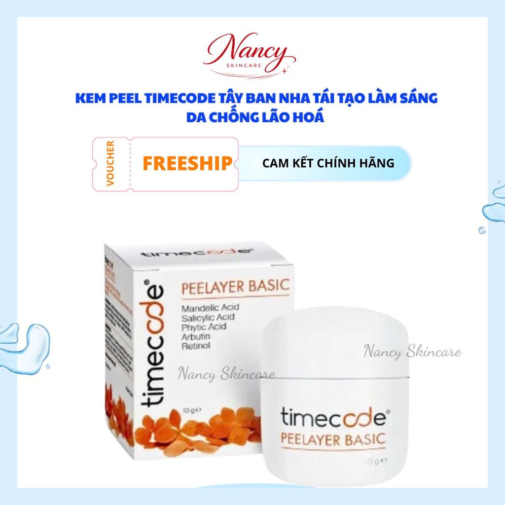 Kem peel TIMECODE Tây Ban Nha tái tạo làm sáng da chống lão hoá full 10g