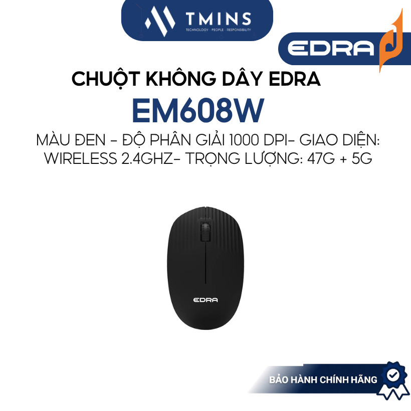 Chuột không dây EDRA EM608W - Bảo hành Chính Hãng