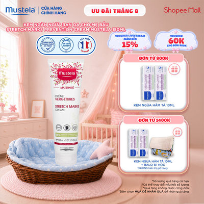 Kem Dưỡng Ngăn Ngừa Rạn Da Cho Mẹ Bầu Stretch Marks Prevention Cream Mustela 150ml
