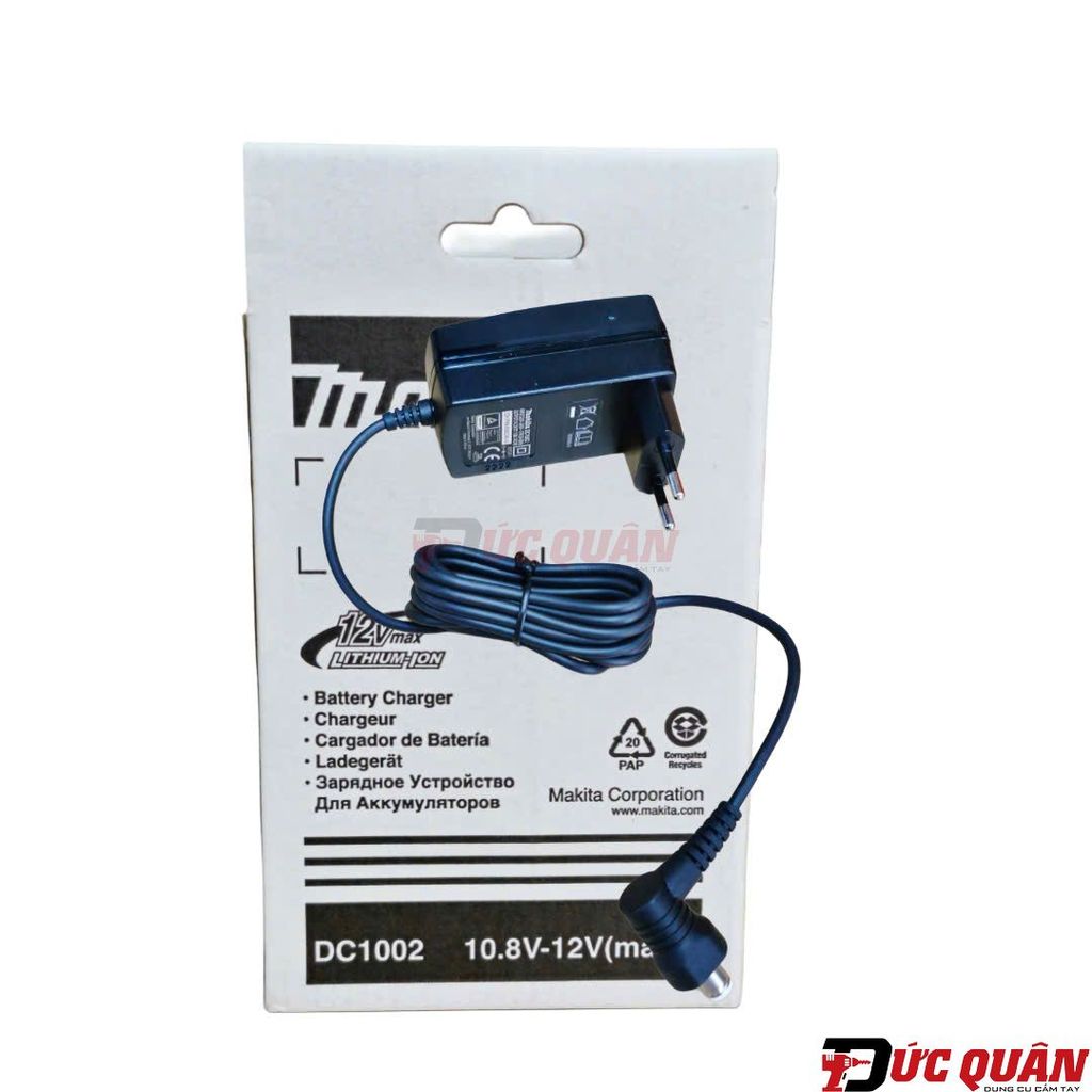 Sạc Pin Makita DC1002 10.8V-12V MAX – 191L80-0 | Sạc Pin Makita 12V MAX Chính Hãng