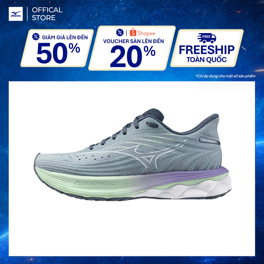 Giày Chạy Bộ Nữ Mizuno Wave Skyrise 6 - Xám - J1GD250921
