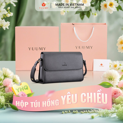 Bộ hộp quà YUUMY (Túi đeo chéo nữ YUUMY YN155 + Hộp quà YHQ2 + Túi giấy YTG2 + Túi rút BVR3838 + Thiệp cảm ơn YBT1)