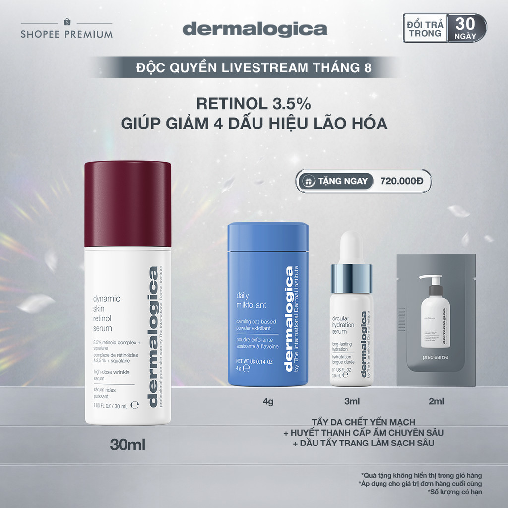 [KOL] Huyết thanh cải thiện lão hoá Retinol 3,5% Dermalogica Dynamic Skin Retinol Serum 30ml