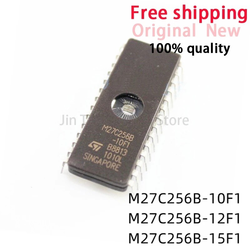 5 Cái / 10 Chiếc M27C256-10F1 M27C256B-10F1 M27C256 27C256 M27C256B DIP28 IC EPROM UV 256KBIT 100NS 