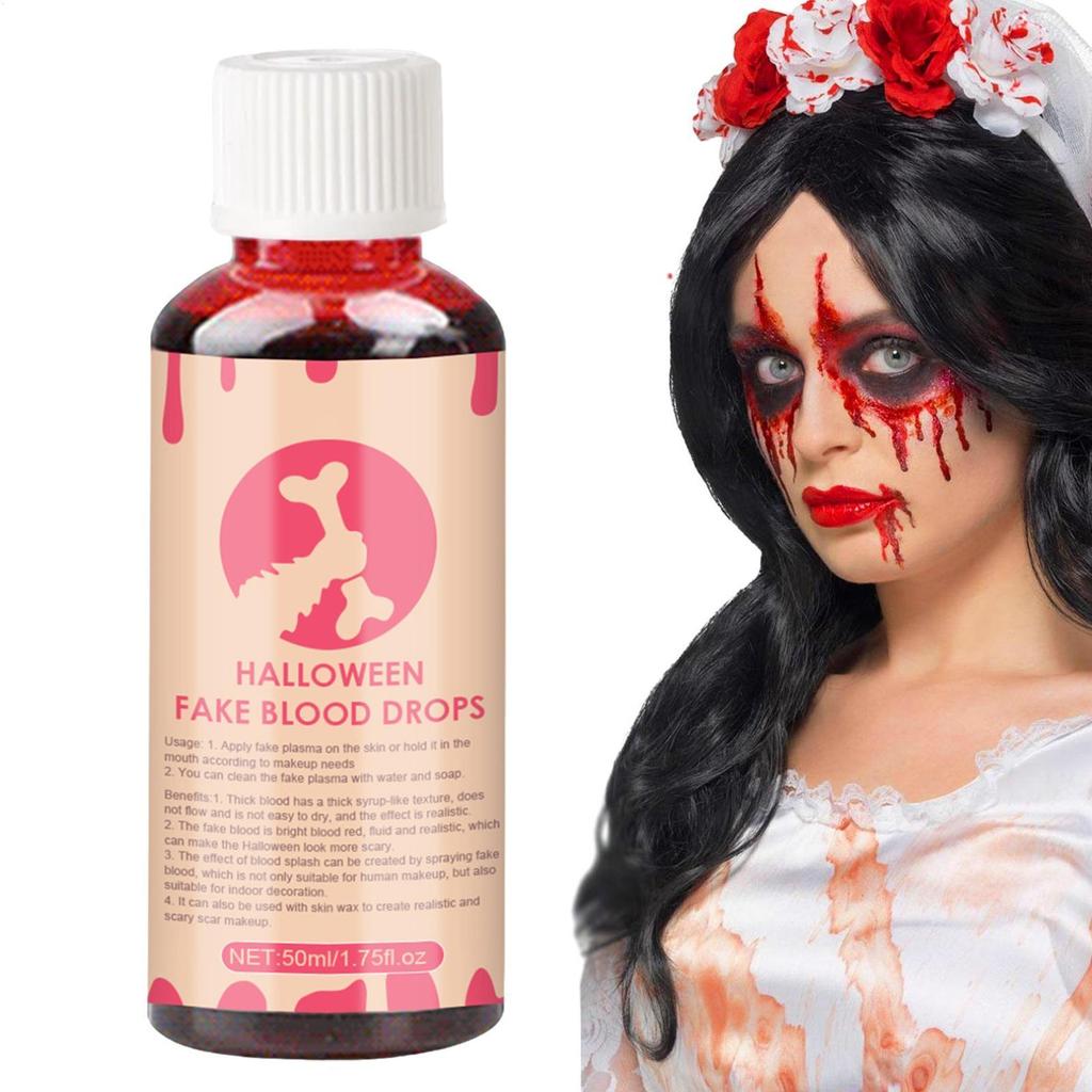 Halloween Máu Giả Halloween Thực Tế Có Thể Giặt Được Máu Giả 50ml Trang Điểm Máu Ma Cà Rồng, Trang P