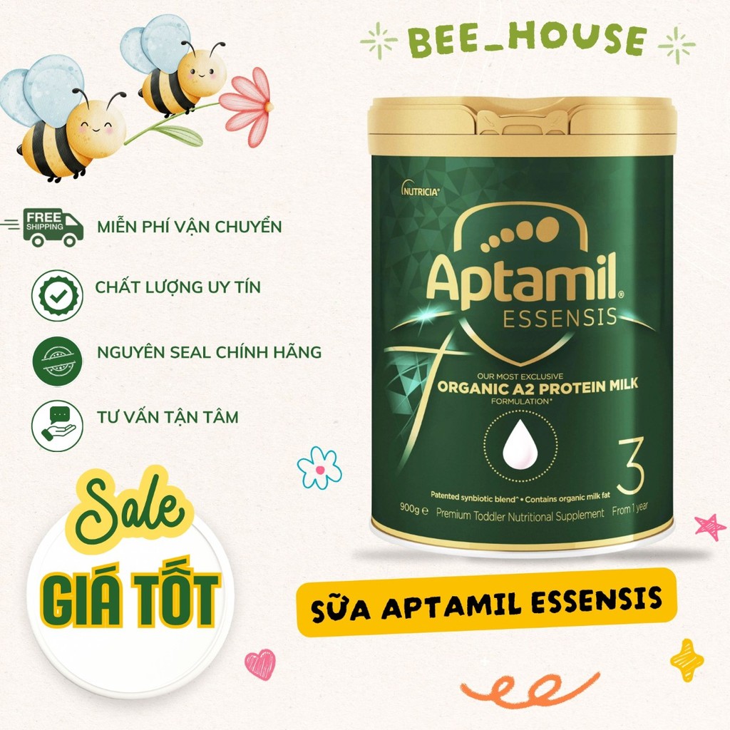 Sữa Aptamil Essensis Xanh lá Organic hữu cơ Úc 900gr - Bee House Hà Nội