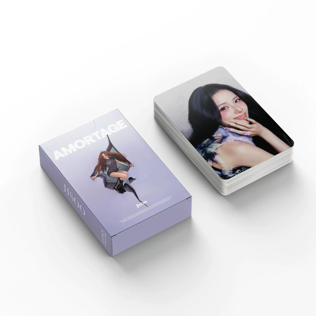 55 Miếng Jisoo Laser Photocard SOLO AMORTAGE Photocard Lomo Card Kim Jisoo