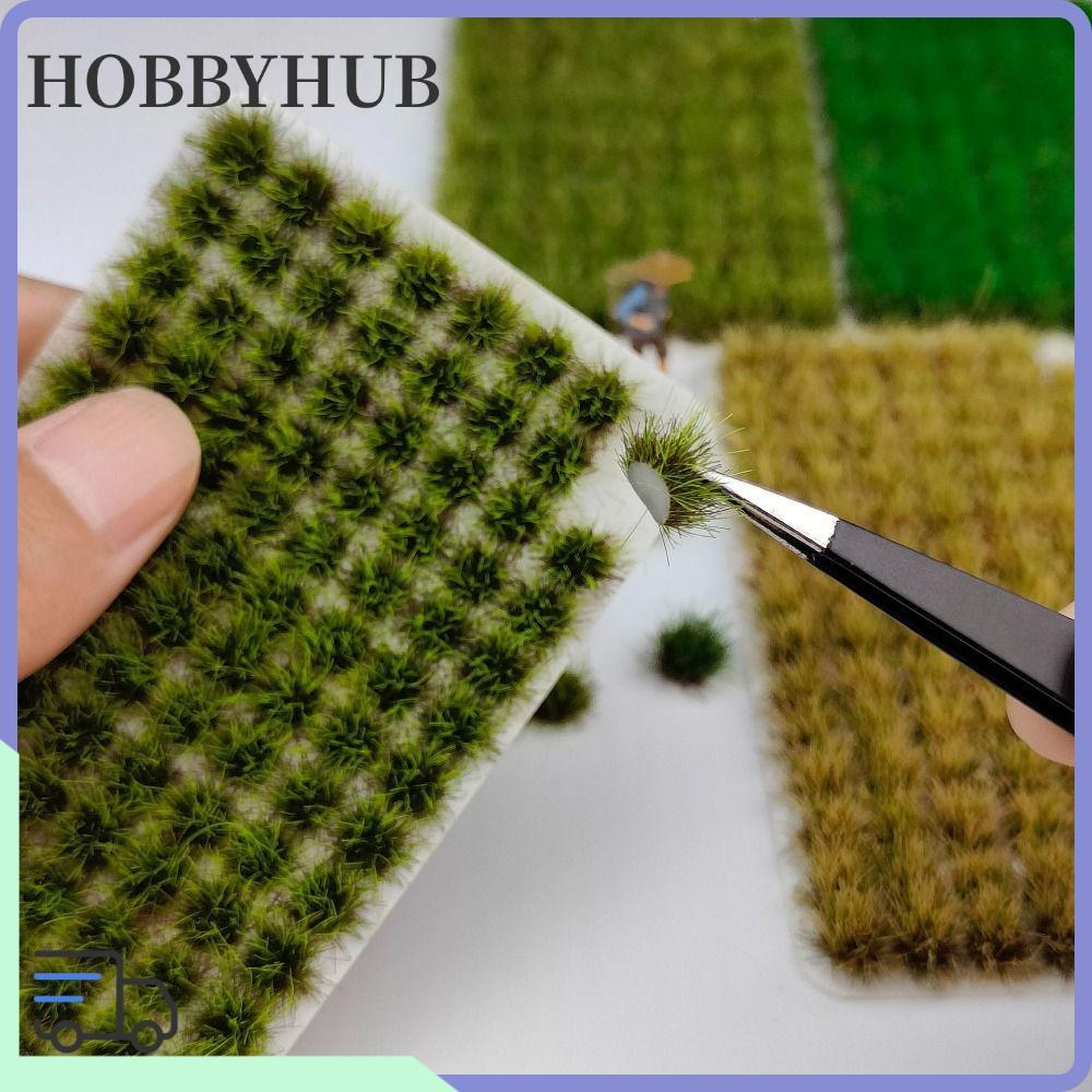 HOBBYHUB 120 Chiếc Mô Hình Cỏ Hoa Thu Nhỏ, Cây Thu Nhỏ Tự Dính Cỏ, Phụ Kiện Mini DIY Chiều Cao 8 Mm 