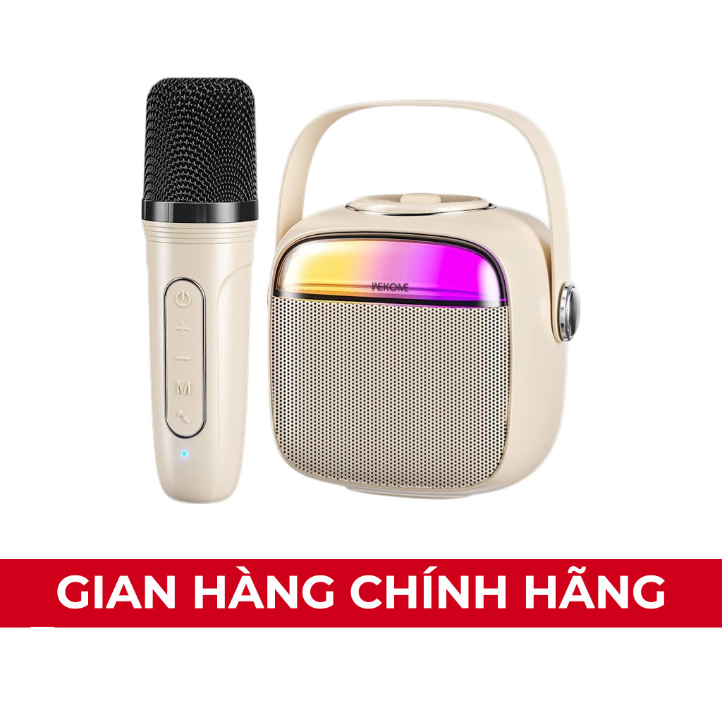 Loa bluetooth karaoke WEKOME D43 đi kèm micro hàng chính hãng