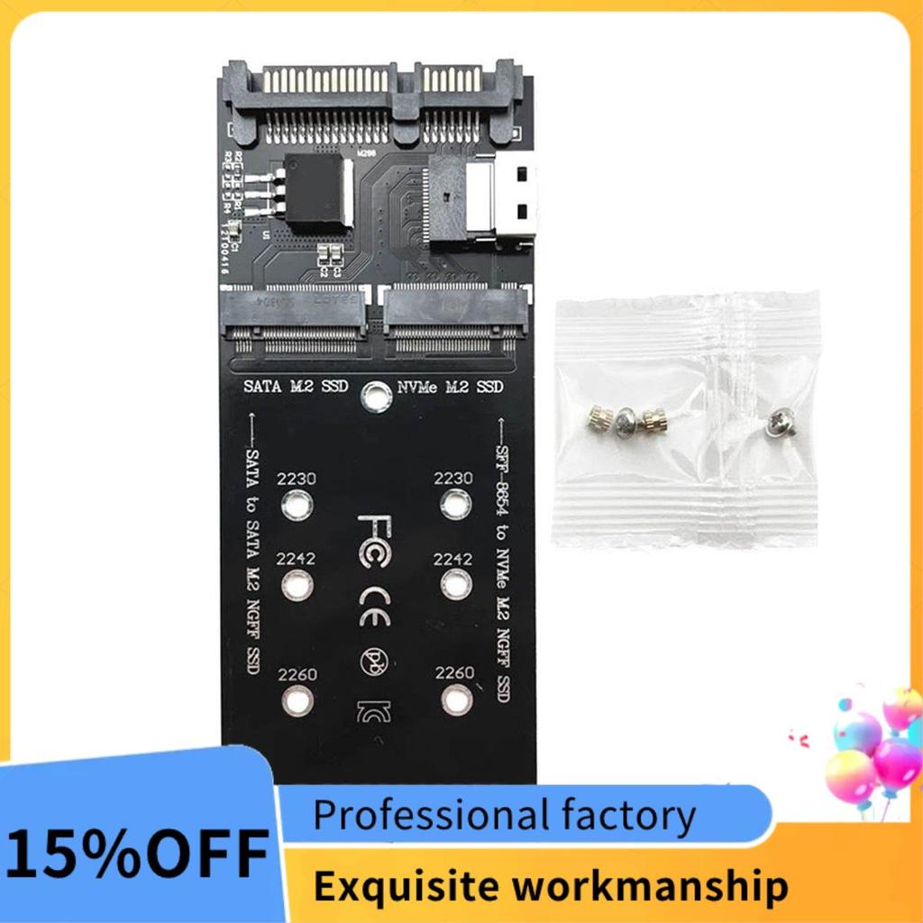 Bộ chuyển đổi SSD M2 M.2 SATA Ngff SSD sang SATA + M2 NVME SSD sang SFF-8654 Bộ chuyển đổi Thẻ mở rộ