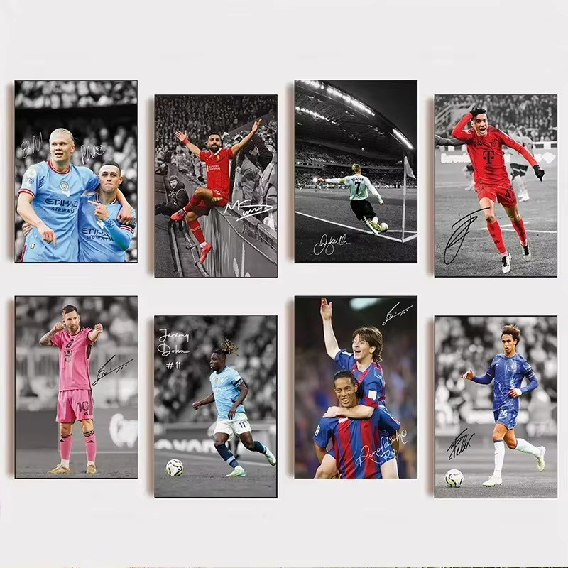 Fashion Famous Messi Neymar Footballer Posters Canvas Painting Wall art for Modern Living Room Socce