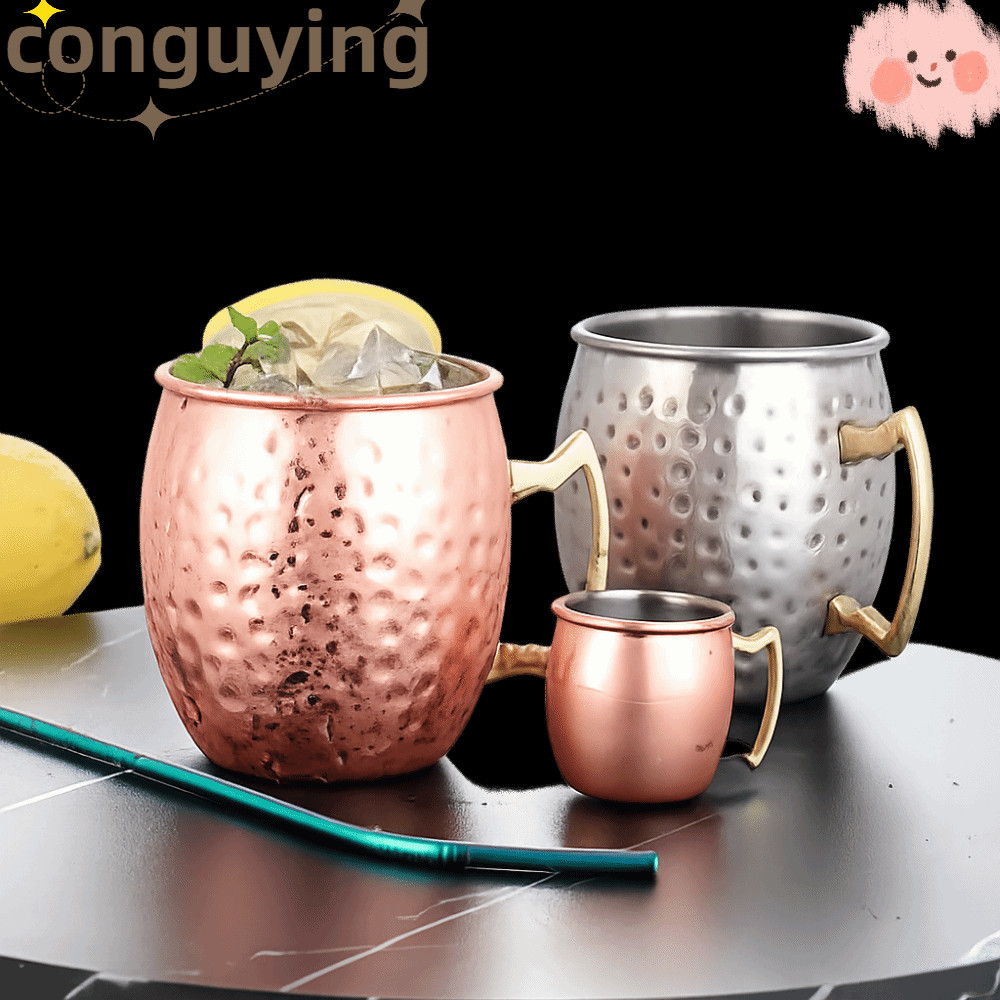 Cốc điểm búa CONGUYING, Cốc cốc thủ công 500ml, có tay cầm đinh tán chắc chắn dày Moscow Mule Hammer