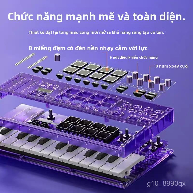 Bàn phím MIDI Synido TempoKEY K25 di động điều khiển DJ pad trống âm nhạc điện tử chuyên nghiệp giao