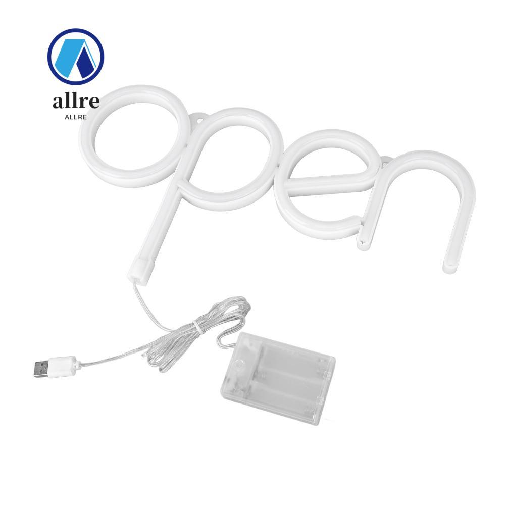 ALLRE Neon Open Sign, Chất liệu PVC LED Open Sign, Pin màu cầu vồng tươi sáng chạy bằng USB Đèn LED 