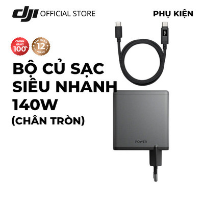 DJI bộ củ sạc GaN siêu nhanh 140W chính hãng
