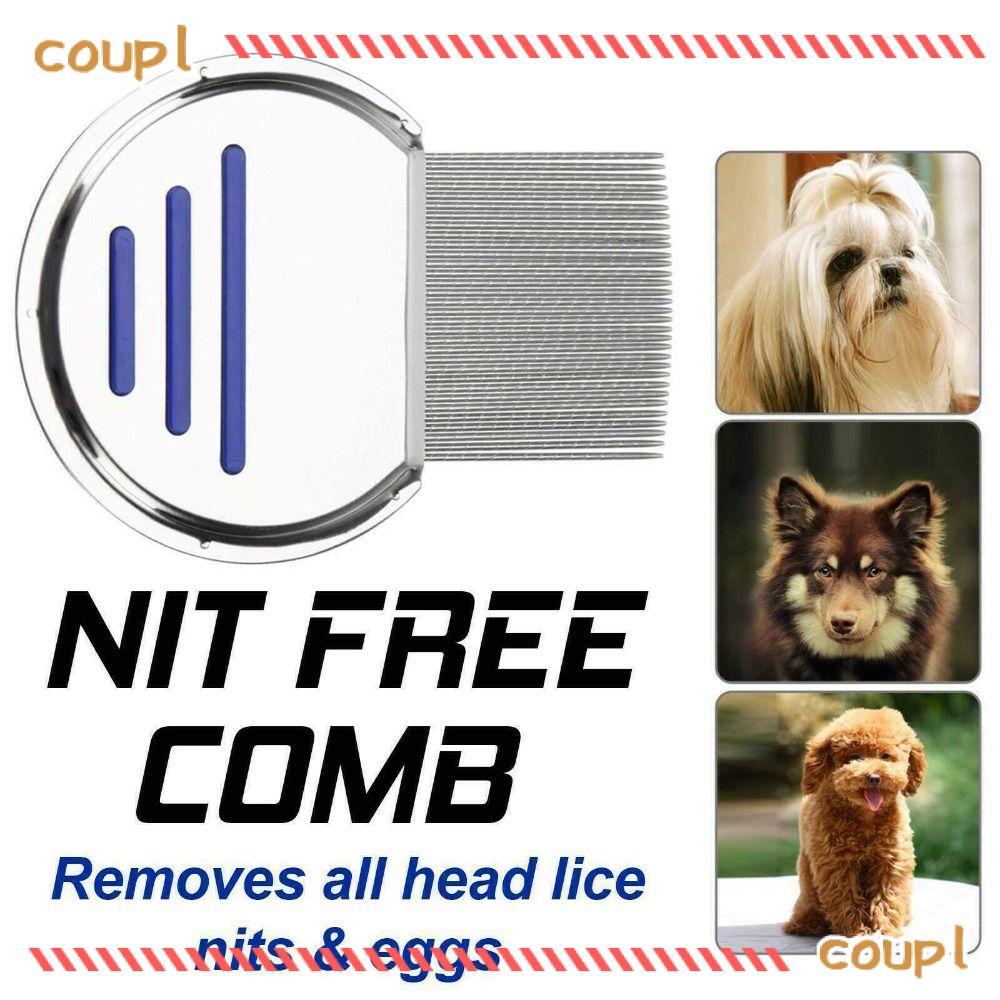 COUPL Chấy Nit Lược Nit Lược Sức Khỏe Kim Loại Lược Cọ Bọ chét Không Chấy Răng Inox