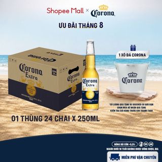 [ĐỘC QUYỀN LIVESTREAM] Bia Corona Extra nhập khẩu thùng 24 chai (250ml/chai)