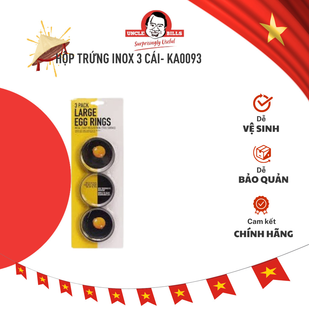 Hộp Trứng Inox 3 Mặt UNCLE BILLS KA0093