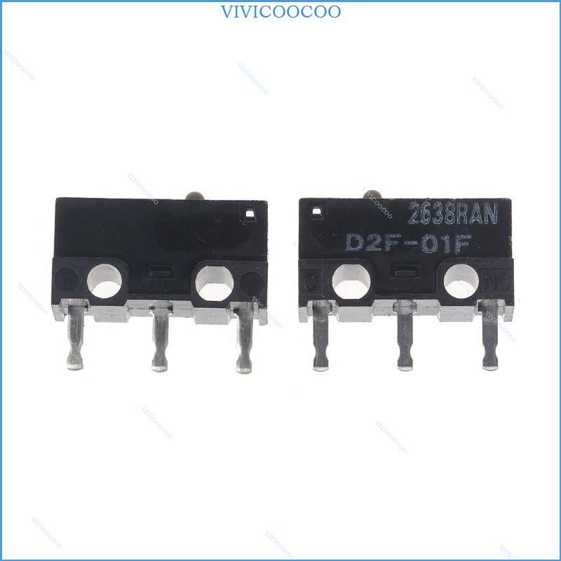 VIVI 2 Chiếc Chuột Chính Hãng Micro Switch Micro Nút Màu Xám Chấm D2F-01F Chuột Microswitches Hợp Ki