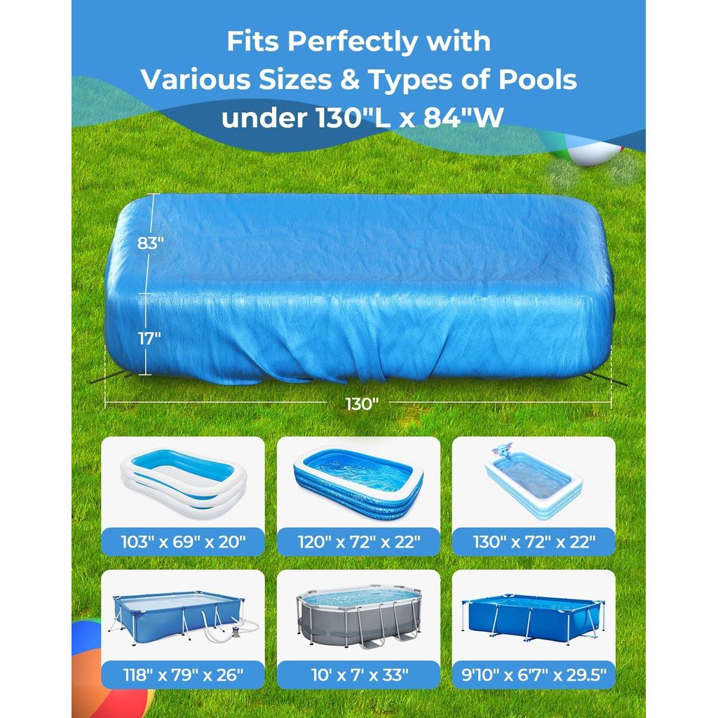 [Sản phẩm mới] Vỏ bể bơi bơm hơi phù hợp với 120 x72 In đến 130 x72 In - Bể bơi không có lỗ