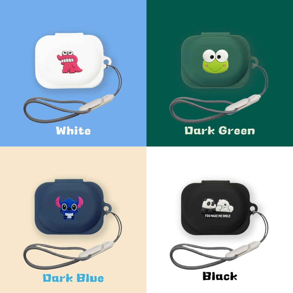 Suitable for Nothing Ear (a) Case Cartoon Frog Cute Crocodile Penguin Silicone Soft Case with Lanyar