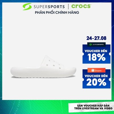 Dép Quai Ngang Unisex Crocs Classic V2 - Trắng - 209401-100 ADS14
