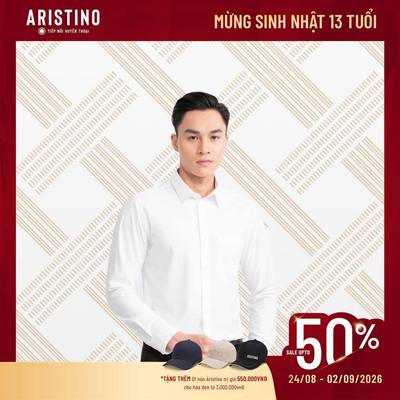 Áo Sơ Mi Knit Nhật Dài Tay Aristino Business Regular Fit 100% Polyester Hạn Chế Nhăn 1LS0300Z