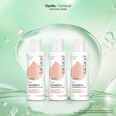 Bộ 3 chai Dung Dịch Vệ Sinh Phụ nữ Lactacyd Pro Sensitive Cho Da Nhạy Cảm 150ml/ chai