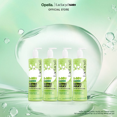Bộ 4 chai Sữa Tắm Gội Trẻ Em Lactacyd Baby Extra Milky Làm Sạch Dịu Nhẹ và Dưỡng Ẩm Vượt Trội 500ml/chai