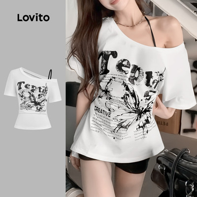 Lovito Phong cách thường ngày Áo Tank Top Trơn Lạnh Vai Xếp Ly Nút Dành Cho Nữ LNE71634